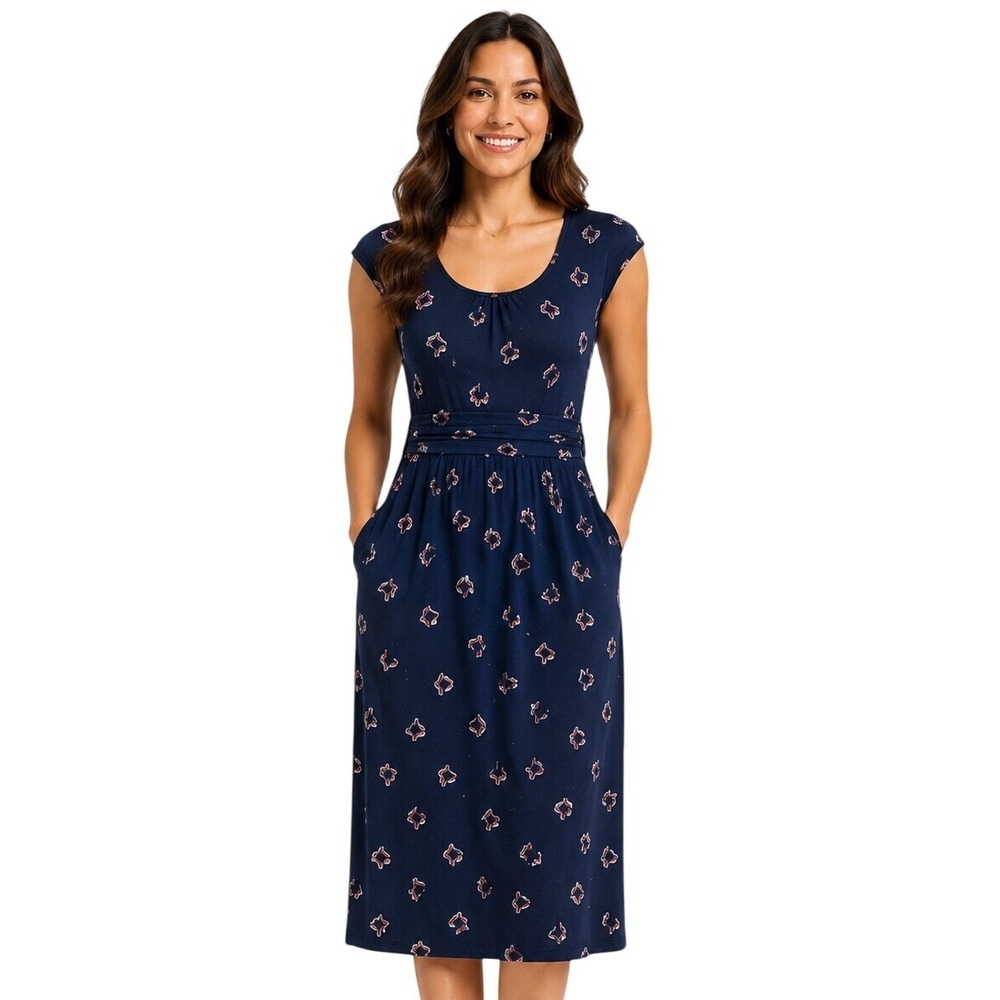 Boden Women's Margot Jersey Knitted Unlined Sheath Pockets Midi Dress Size 8P